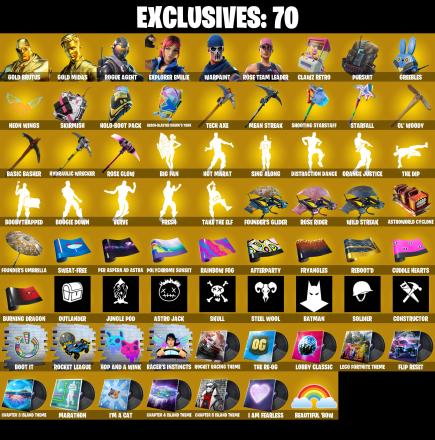 🎆131 SKINS ⚡️PC/PSN/XBOX⚡️ FRESH 👑 OG STW 👑 PARTY TROOPER (J BALVIN) 👑 MIDAS (FULLY GOLDEN) 👑 ROGUE AGENT 👑 SKULL TROOPER ⚡️MAIL CHANGEABLE #L052 — image 1
