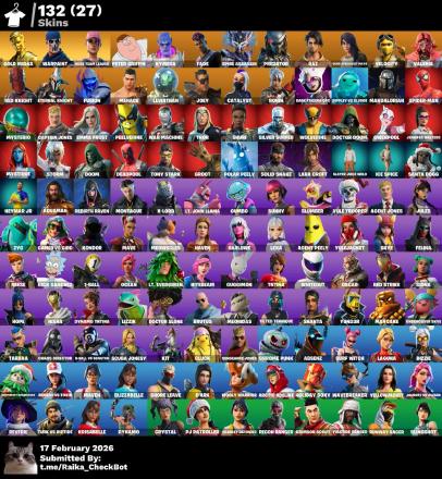 132 Skins OG STW Gold Midas 👑 Peter Griffin Predator ⚔️ Spire Assassin Kymera 👽 Fade 🌫️ Raz 🔮 Gear Specialist Maya 🛠️ Velocity ✈️ Valeria 🔥 250 VB 💰 24/7 Support ⏰ Anti-Ban [ PC Xbox PS ] — image 2