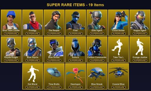 🎮 139 Skins 💎 1500 V-Bucks ⚡ Lvl 1350 | Blue Team Leader | Prodigy | The Reaper 🏆 332 Wins — Fortnite account listing
