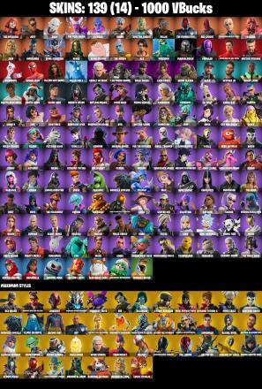 139 SKINS π The Imagined π Joey π Snap π The Cube Queen π Kymera π Ronin π Spectra Knight π Malik π 1000 V-Bucks (PC/PSN/XBOX) PARENTAL CONTROL β image 2