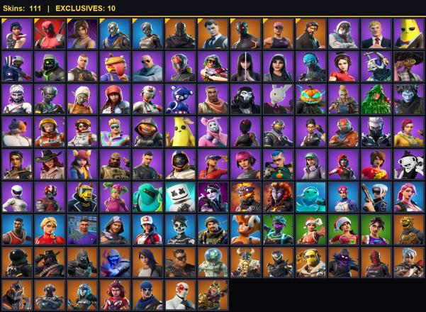 141 Skins PC/PSN/XBOX Black Knight AC/DC Sparkle Specialist Floss Fresh Royale Knight Blue Squire The Reaper MAIL CHANGEABLE — image 1