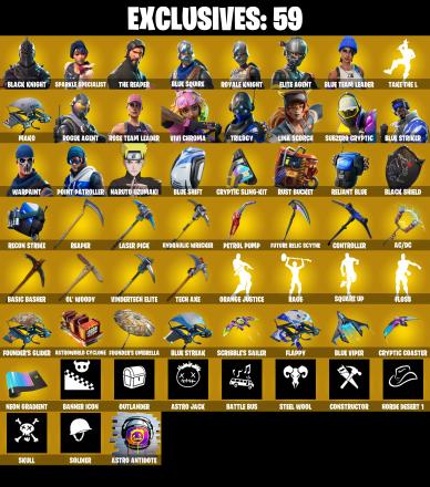 151 SKINS ✨ Black Knight ✨ Sparkle Specialist ✨ The Reaper ✨ Blue Squire ✨ Royale Knight ✨ Elite Agent ✨ Blue Team Leader ✨ Rogue Agent ✨ 1500 VB (PC/PSN/XBOX) OG STW — image 1
