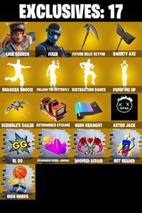 158 SKINS 💙 Lina Scorch 💙 Fixer 💙 The Imagined 💙 Joey 💙 Torin 💙 Snap 💙 The Cube Queen 💙 Kymera 💙 Ronin 💙 Nezumi 💙 0 V-Bucks (PC/PSN/XBOX) PARENTAL CONTROL — Fortnite account listing