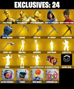 160 SKINS 💙 Gold Midas 💙 Gold Brutus 💙 Gold Meowscles 💙 FNCS 3:1 Champion 💙 Heron Stance Hero 💙 Tart Tycoon 💙 150 VB (PC/PSN/XBOX) PARENTAL CONTROL — Fortnite account listing