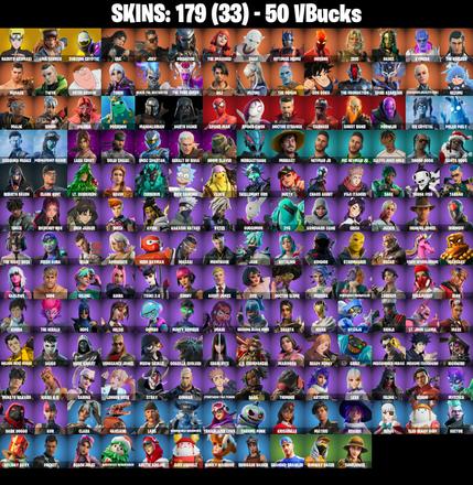 179 SKINS π Renegade Raider π Naruto Uzumaki π Lina Scorch π Subzero Cryptic π Era π Joey π Predator π The Imagined π Snap π 50 V-Buck (PC/PSN/XBOX) PARENTAL CONTROL β image 2