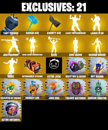 204 SKINS ✨ Tart Tycoon ✨ Kymera ✨ Spire Assassin ✨ Peter Griffin ✨ The Ageless ✨ Joey ✨ Omegarok ✨ Kado Thorne ✨ 0 VB (PC/PSN/XBOX) — image 1