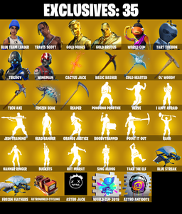 204 SKINS โจ Travis Scott โจ Blue Team Leader โจ Renegade Raider โจ Gold Midas โจ Gold Brutus โจ WORLD CUP โจ Tart Tycoon โจ Trilogy โจ Dire โจ 550 VB (PC/PSN/XBOX) โ Fortnite account listing