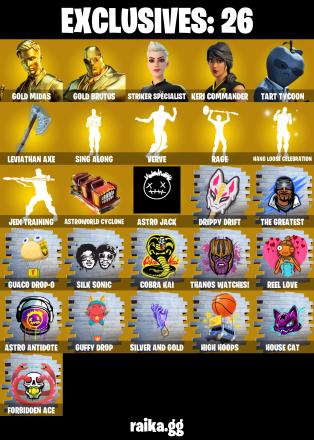 216 SKINS π Gold Midas π Gold Brutus π Striker Specialist π Keri Commander π Tart Tycoon π Era π Fusion π Joey π 2200 V-Buck (PC/PSN/XBOX) PARENTAL CONTROL β image 1