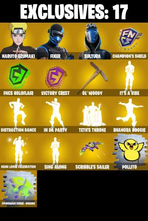 233 SKINS 💙 Naruto Uzumaki 💙 Fixer 💙 Sultura 💙 Valeria 💙 Snap 💙 Menace 💙 The Foundation 💙 Era 💙 3850 V-Bucks (PC/PSN/XBOX) PARENTAL CONTROL — image 1