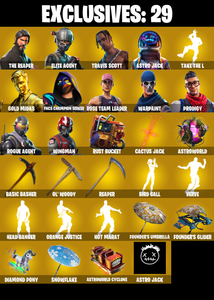 275 SKINS ✨ Travis Scott ✨ Astro Jack ✨ Elite Agent ✨ The Reaper ✨ Gold Midas ✨ FNCS Champion Seeker ✨ Prodigy ✨ Rogue Agent ✨ 1150 VB ✨ OG STW (PC/PSN/XBOX) — Fortnite account listing