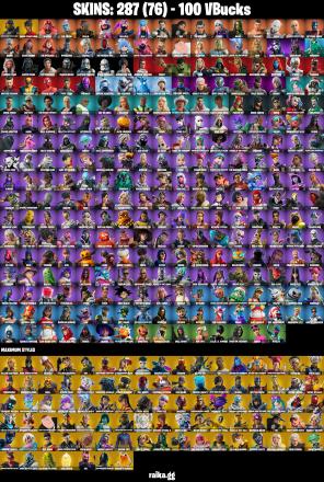 287 SKINS ✨ Master Chief (Matte Black) ✨ Heron Stance Hero ✨ Valeria ✨ The Origin ✨ Malik ✨ Vi ✨ Galaxia ✨ Alli ✨ Midas Rex ✨ 100 V-Bucks (PC/XBOX) — image 2