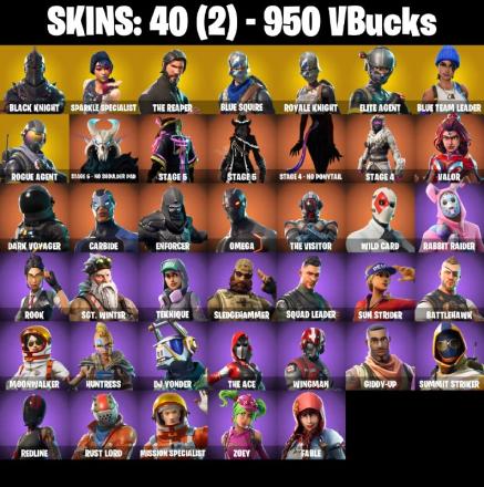 🎆40 SKINS ⚡️PC/PSN/XBOX⚡️ BLACK KNIGHT 👑 SPARKLE SPECIALIST 👑 THE REAPER 👑 BLUE SQUIRE 👑 ROYALE KNIGHT 👑 ELITE AGENT ⚡️ 950 VB 📧 FULL ACCESS #L412 — image 2