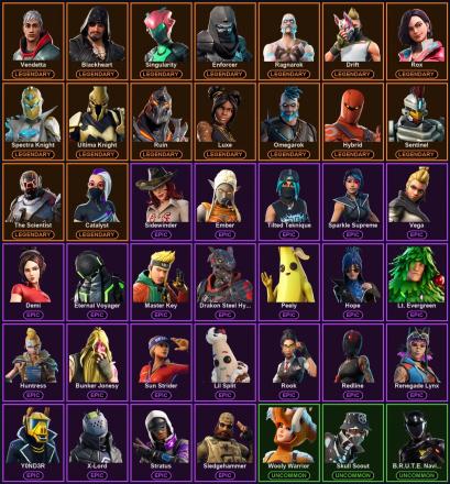 🎮 42 Skins 💎 450 V-Bucks ⚡ Lvl 730 | Vendetta | Blackheart | Singularity 🏆 121 Wins — image 2