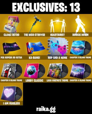 43 Skins ๐ฎ Kymera ๐ฝ Joey ๐ถ๏ธ Polar Peely ๐ UNSC Spartan ๐ก๏ธ Ruby Shadows ๐ Die With A Smile Bruno ๐ค Russel ๐ง Robin ๐ฆ Superman ๐ฆธ Ziggy โก Synthwave ๐ OGmFN1013 โญ โ image 1