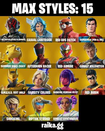 43 Skins ๐ฎ Kymera ๐ฝ Joey ๐ถ๏ธ Polar Peely ๐ UNSC Spartan ๐ก๏ธ Ruby Shadows ๐ Die With A Smile Bruno ๐ค Russel ๐ง Robin ๐ฆ Superman ๐ฆธ Ziggy โก Synthwave ๐ OGmFN1013 โญ โ image 2