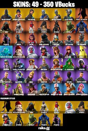 49 skins | Black Knight | Sparkle Specialist | The Reaper | Royale Knight | Blue Squire | Take The L | Floss | Orange Justice | Elite Agent | Take The Elf | Hot Marat | Stage 4 ⸱ NO PONYTAIL | Gold | Stage 4 | STAGE 5 | STAGE 8 | STAGE 5 | STAGE 4 | A3951 — image 1