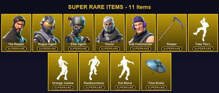 ๐ฎ 50 Skins ๐ 250 V-Bucks โก Lvl 783 | The Reaper | Rogue Agent | Elite Agent ๐ 331 Wins โ Fortnite account listing