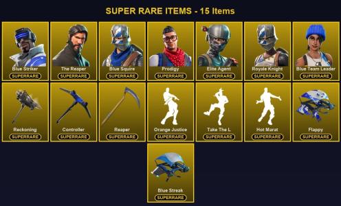 🎮 50 Skins 💎 100 V-Bucks ⚡ Lvl 540 | Blue Striker | The Reaper | Blue Squire 🏆 116 Wins — Fortnite account listing