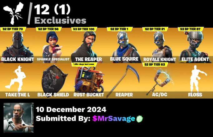 55 skins | Black Knight | Sparkle Specialist | The Reaper | Blue Squire | Royale Knight | Elite Agent | Take The L | Floss | Reaper | Hades | Zeus | Dark Voyager | Valeria | Peter Griffin | 100 Vbucks [PC/PSN/XBOX] Fortnite Account — image 7