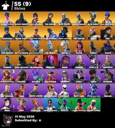 55 skins | OG STW | Og Ghoul Trooper | Black Knight | Sparkle Specialist | The Reaper | Blue Squire | Royale Knight | El #FA2235 — image 1