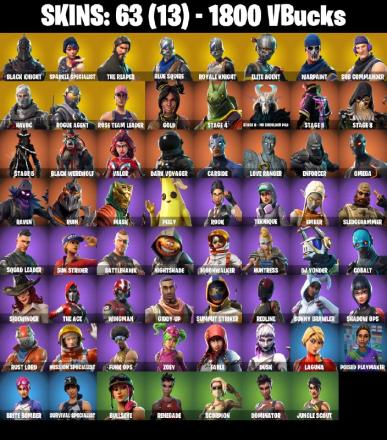 🎆63 SKINS ⚡️PC/PSN/XBOX⚡️ BLACK KNIGHT 👑 SPARKLE SPECIALIST 👑 THE REAPER 👑 BLUE SQUIRE 👑 ROYALE KNIGHT 👑 ELITE AGENT ⚡️ 1800 VB 📧 FULL ACCESS #L417 — image 2