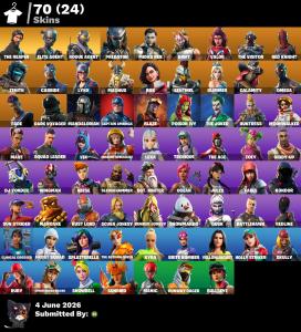 70 skins | The Reaper #97C591 — Fortnite account listing