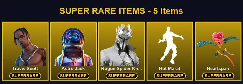 🎮 71 Skins 💎 650 V-Bucks ⚡ Lvl 1175 | Travis Scott | Astro Jack | Rogue Spider Knight 🏆 84 Wins — Fortnite account listing