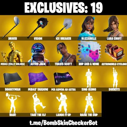 ✅80 Skins✅ Travis Scott , Laugh It Up , Take The Elf , Astro Jack — image 1