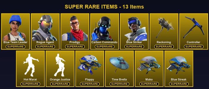 🎮 82 Skins 💎 950 V-Bucks ⚡ Lvl 1243 | Blue Team Leader | Rogue Agent | Prodigy 🏆 361 Wins — Fortnite account listing