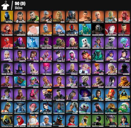 【90 SKINS】 (PC/XBOX) MARSHMELLO | CRYSTAL | B.R.U.T.E. GUNNER | ABSENZ | KAKASHI HATAKE | SASUKE UCHIHA | SPIDER-MAN | Vik1009 — image 1