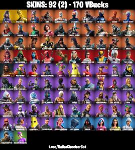 👑92 Skins 👑PC/PSN/XBOX👑 Glow 👑 Gold Midas 👑 Lynx 👑 Ruin 👑 Ragnarok 👑 Catalyst 👑 The Scientist 👑 The Ice King 👑 Hybrid 👑 Galaxy Scout 👑 Vendetta 👑 — Fortnite account listing