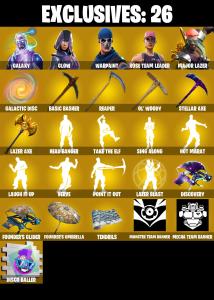 94 SKINS / Galaxy / Glow / Major Lazer / Fusion / Midas / John Wick / Blackheart / Gear Specialist Maya / Sentinel / Calamity / 450 V-bucks / (PC/PSN) OG STW — Fortnite account listing
