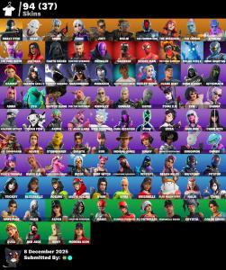 💜94 SKINS💜PSN XBOX NINTENDO PC💜EMAIL ANIMA📌CAMMY✅UNSC SPARTAN📌HARLEY QUINN✅MONARCH SNAKE EYES📌TSUKI TRICKSY✅ATHLEISURE ASSASSIN📌DIZZIE✅ASPEN ERISA — Fortnite account listing
