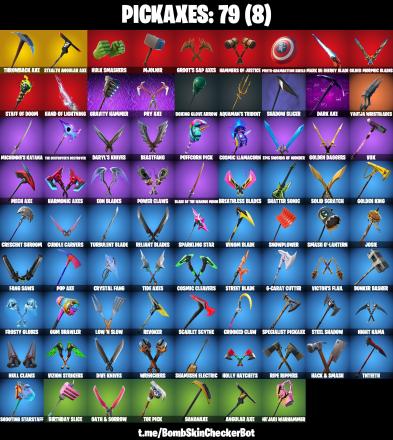 96 Skins|Stealth Reflex,Reflex,Throwback Axe,Wilde,Midas Fully Golden,Clutch,Grind,Sing Along,Laguna,Galaxia,Tony Stark,Lara Croft,Jules,Chun Li,Vi,Vendetta,Pre — image 2