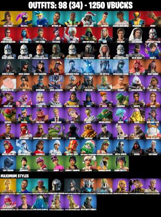 98 SKINS ⸱ GOLDEN LARA CROFT ⸱ GALAXIA ⸱ CHUN-LI ⸱ MANDALORIAN BESKAR ⸱ RAPHAEL ⸱ GREEN ARROW ⸱ LEXA ⸱ NINJA ⸱ DIAMOND DIVA ⸱ BOBA FETT ⸱ HAN SOLO ⸱ REBIRTH RAVEN RACHEL ROTH ⸱ STAR WAND ⸱ STUN KNIFE ⸱ TEAM TOMATO ⸱ CRAZYBOY ⸱ GET — image 1