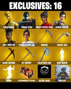 (PC/PSN/XBOX) 194 SKINS 💫 Gold Midas ⚡️ Snake Eyes 💍 Heron Stance Hero ⚡️ Curse Buster 💍 Mat Master ⚡️ Pitch Patroller 💍 Ruin | 200 V-Buck | PARENTAL CONTROLS — Fortnite account listing