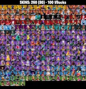 (PC/XBOX) 100 VB) 260 SKINS π₯ RENEGADE RAIDER π₯ BLUE TEAM LEADER π₯ TRAVIS SCOTT π₯ ASTRO JACK π₯ GOLD MIDAS π₯ POINT PATROLLER π₯ LINA SCORC | PARENTAL CONTROLS β Fortnite account listing