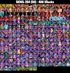 (PC/XBOX) 400 VB) 264 SKINS 🔥 TRAVIS SCOTT 🔥 POINT PATROLLER 🔥 NARUTO UZUMAKI 🔥 GEAR SPECIALIST MAYA 🔥 THE IMAGINED 🔥 ZEUS 🔥 THE AGELES | PARENTAL CONTROLS — Fortnite account listing