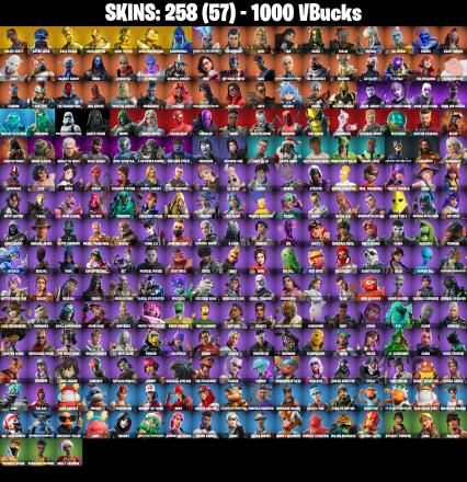 (PC) 1000 VB) 258 SKINS 🔥 RENEGADE RAIDER 🔥 TRAVIS SCOTT 🔥 ASTRO JACK 🔥 GOLD MIDAS 🔥 GOLD BRUTUS 🔥 GOLD TNTINA 🔥 GOLD MEOWSCLES 🔥 ANDROMED | PARENTAL CONTROLS — image 2
