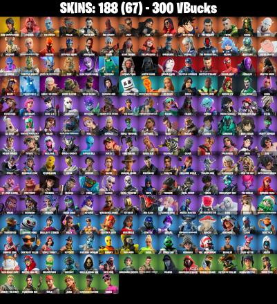 (PC/PSN/XBOX) 188 SKINS π° Keri Commander π° Valeria π° The Origin π° Malik π° Midas Rex π° Red Knight π° Joey π° Era π° Joltara π° Son Goku π° The Ageless π° 300 V-Bucks PARENTAL CONTROL β image 2