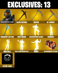 (PC/PSN) 296 SKINS ๐ฅ Master Chief (Matte Black) ๐ฅ Valeria ๐ฅ Menace ๐ฅ Fade ๐ฅ The Origin ๐ฅ Spectra Knight ๐ฅ Eternal Knight ๐ฅ Nezumi ๐ฅ Tempest ๐ฅ PARENTAL CONTROLS โ Fortnite account listing