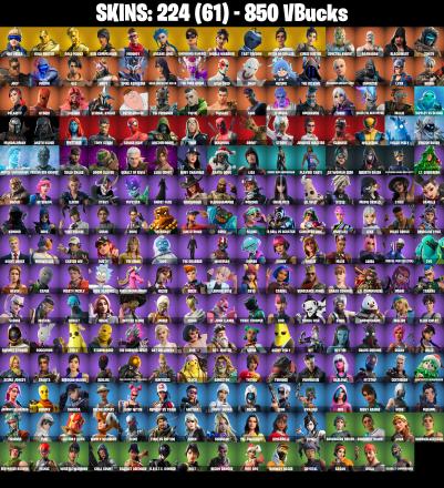 (PC/PSN/XBOX) 224 SKINS 🎰 Neo Versa 🎰 Gold Brutus 🎰 Gold Midas 🎰 Keri Commander 🎰 Prodigy 🎰 Arcane Jinx 🎰 Unchained Ramirez 🎰 850 V-Buck PARENTAL CONTROL — image 2