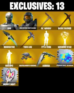 (PC) 242 SKINS ๐ฅ Eon ๐ฅ Master Chief (Matte Black) ๐ฅ The Imagined ๐ฅ Zeus ๐ฅ The Ageless ๐ฅ Era ๐ฅ The Foundation ๐ฅ All Might ๐ฅ 150 VB | PARENTAL CONTROLS โ Fortnite account listing