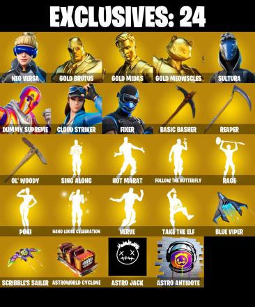 (PC/XBOX) 289 SKINS 🔥 Neo Versa 🔥 Gold Brutus 🔥 Gold Midas 🔥 Gold Meowscles 🔥 Sultura 🔥 Dummy Supreme 🔥 Cloud Striker 🔥 Fixer 🔥 Valeria 🔥 Fade 🔥 1000 VB 🔥 PARENTAL CONTROLS — image 1