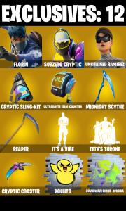 (PC/XBOX) 298 SKINS 🔥 Renegade Raider 🔥 Florin 🔥 Subzero Cryptic 🔥 Unchained Ramirez 🔥 The Imagined 🔥 The Origin 🔥 Era 🔥 400 V-Buc🔥 PARENTAL CONTROLS — Fortnite account listing