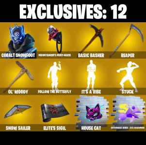 (PC/XBOX) 218 SKINS ๐ซ Renegade Raider โก๏ธ Cobalt Snowfoot ๐ Backlash โก๏ธ Optimus Prime ๐ Zeus โก๏ธ Snap ๐ Twyn โก๏ธ Kado Thorne | 600 V-Buck | PARENTAL CONTROLS โ Fortnite account listing