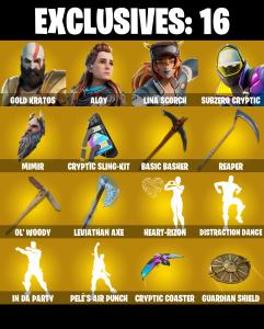 (PC/PSN/XBOX) 185 SKINS 💫 Renegade Raider ⚡️ Gold Kratos 💍 Aloy ⚡️ Lina Scorch 💍 Subzero Cryptic ⚡️ Zeus 💍 Snap ⚡️ Alli 💍 Son Goku | 1550 V-Buck | PARENTAL CONTROLS — Fortnite account listing