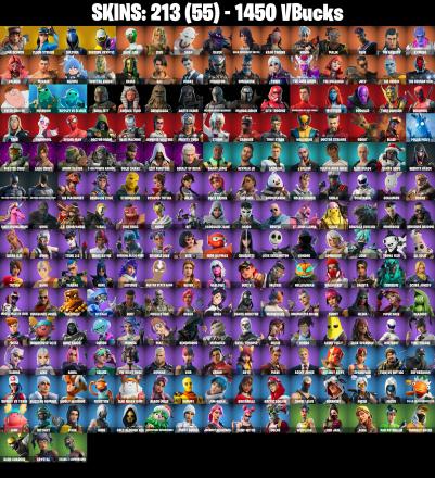 (PC/PSN/XBOX) 213 SKINS π« Master Chief β‘οΈ Lina Scorch π Cloud Striker β‘οΈ Sultura π Subzero Cryptic β‘οΈ Backlash π Zeus β‘οΈ Snap | 1450 V-Buck | PARENTAL CONTROLS β image 2