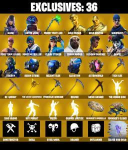 (PC/XBOX) 150 VB) 188 SKINS / Glow | Astro Jack | Gold Brutus | Gold Midas | Cloud Striker | Fashion Banshee | Dante | Point Patroller / — Fortnite account listing