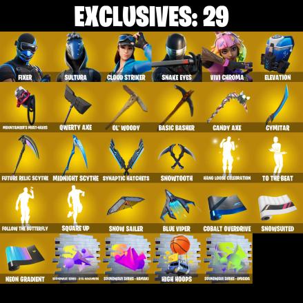 (PC/PSN/XBOX) 223 SKINS 💫 Renegade Raider ⚡️ Aerial Assault Trooper 💍 Fixer ⚡️ Sultura 💍 Cloud Striker ⚡️ Snake Eyes 💍 Vivi Chroma | 300 V-Buck | PARENTAL CONTROLS — image 1